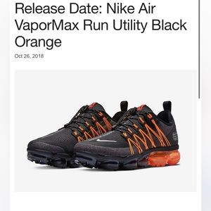 Vapormax Run Utility Black Orange